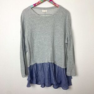 MELLODAY gray sweatshirt top size 1X // 2466
